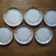 Dessert plates Niderviller 1960 sandstone enamelled, model Maille