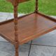 Wooden dessert table, glass top