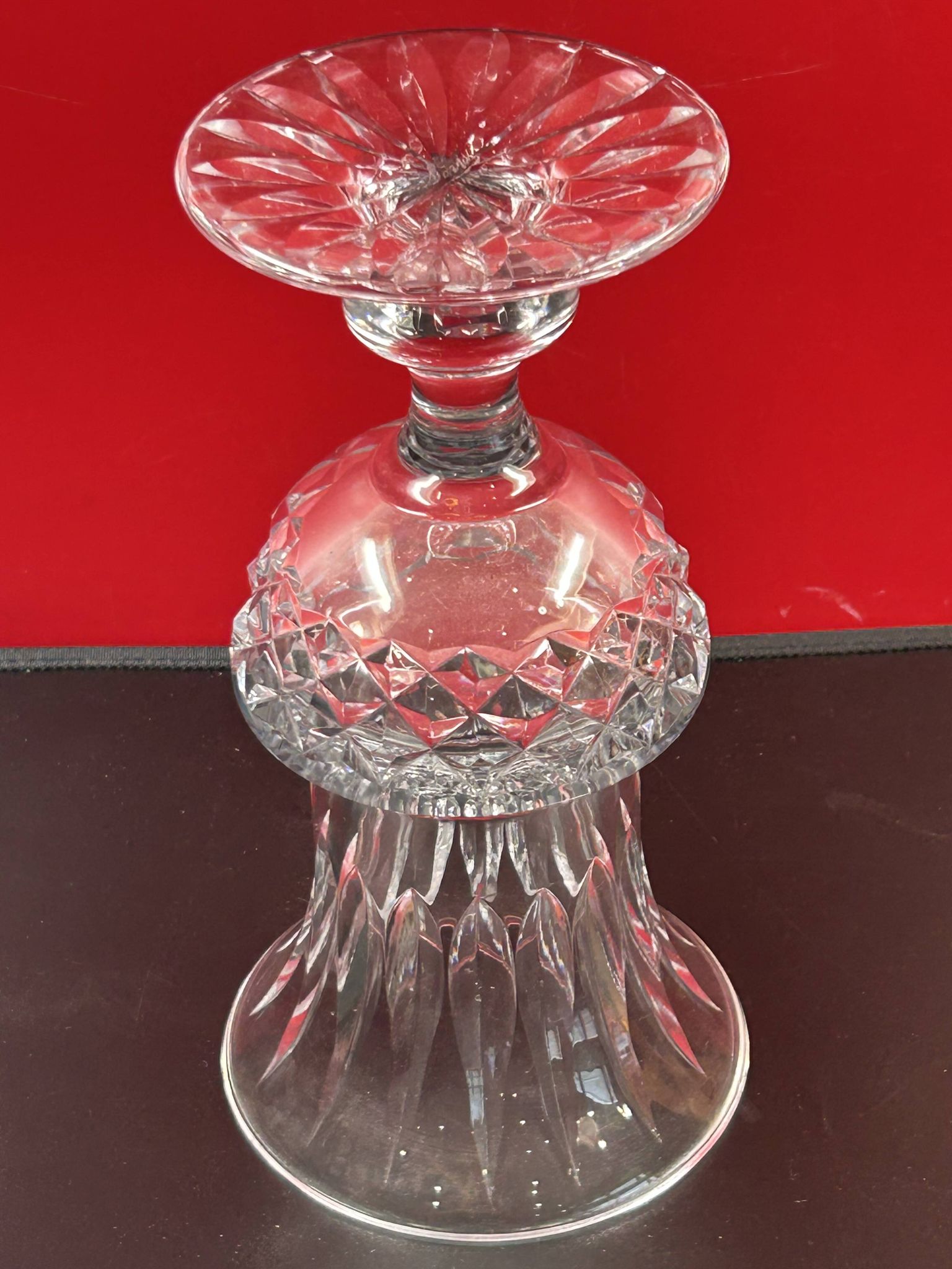 Sèvres crystal vase - signed on the base - 25.5 cm