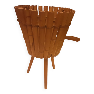 Vintage bamboo rattan pot cover