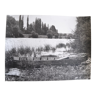 Anonymous film photo river and canoe circa 1970