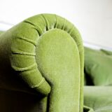 Vintage velvet convertible sofa