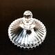 1960s pot with lid (fleur de sel..) ribbed transparent glass