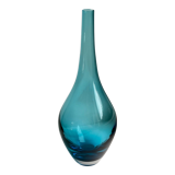 Soliflore / Italian decanter turquoise blue 70s