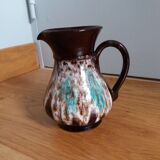 Flamed ceramic pitcher