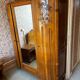 Antique Art Deco solid wood wardrobe with mirror