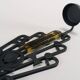 1960s Dantoft Brutalist Wrought Iron & Glass Wall-Hanging Candleholder