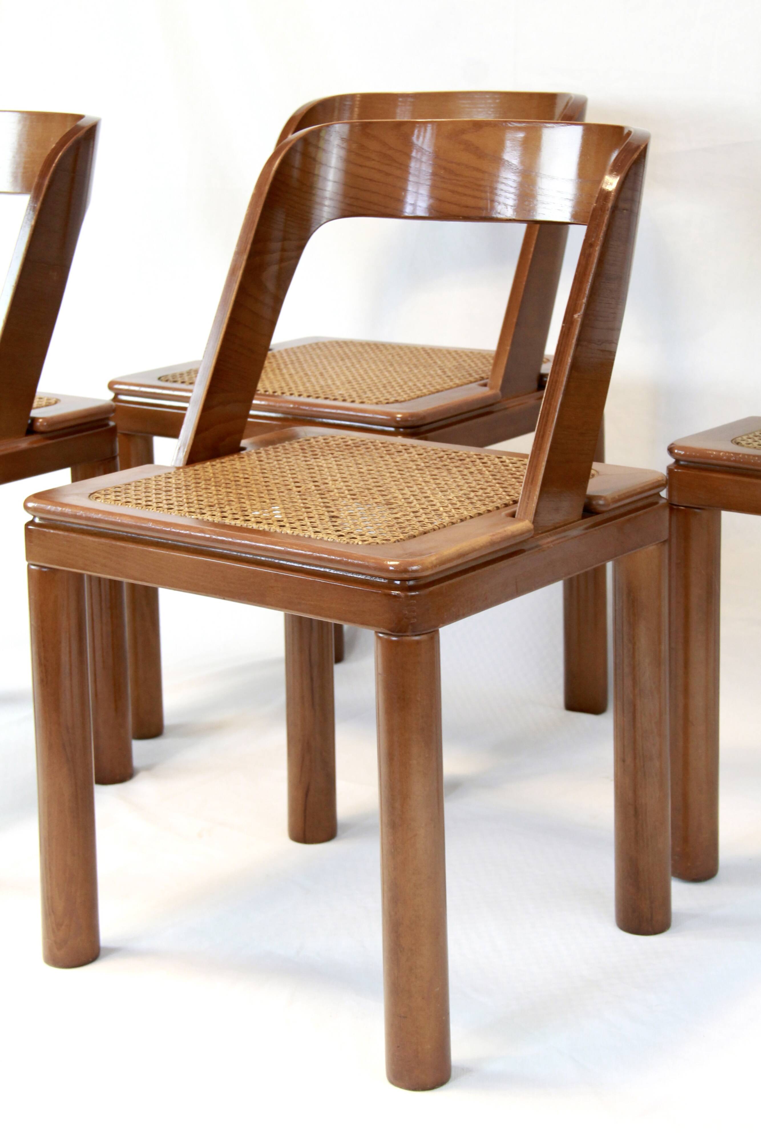 Sabot, Vintage Mid-Century Modern Dining Chairs by RB Rossana, Set of 4, It