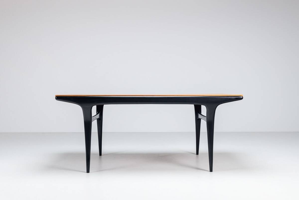 Table à manger T4 Alfred Hendrickx en hêtre Belform Belgique 1958