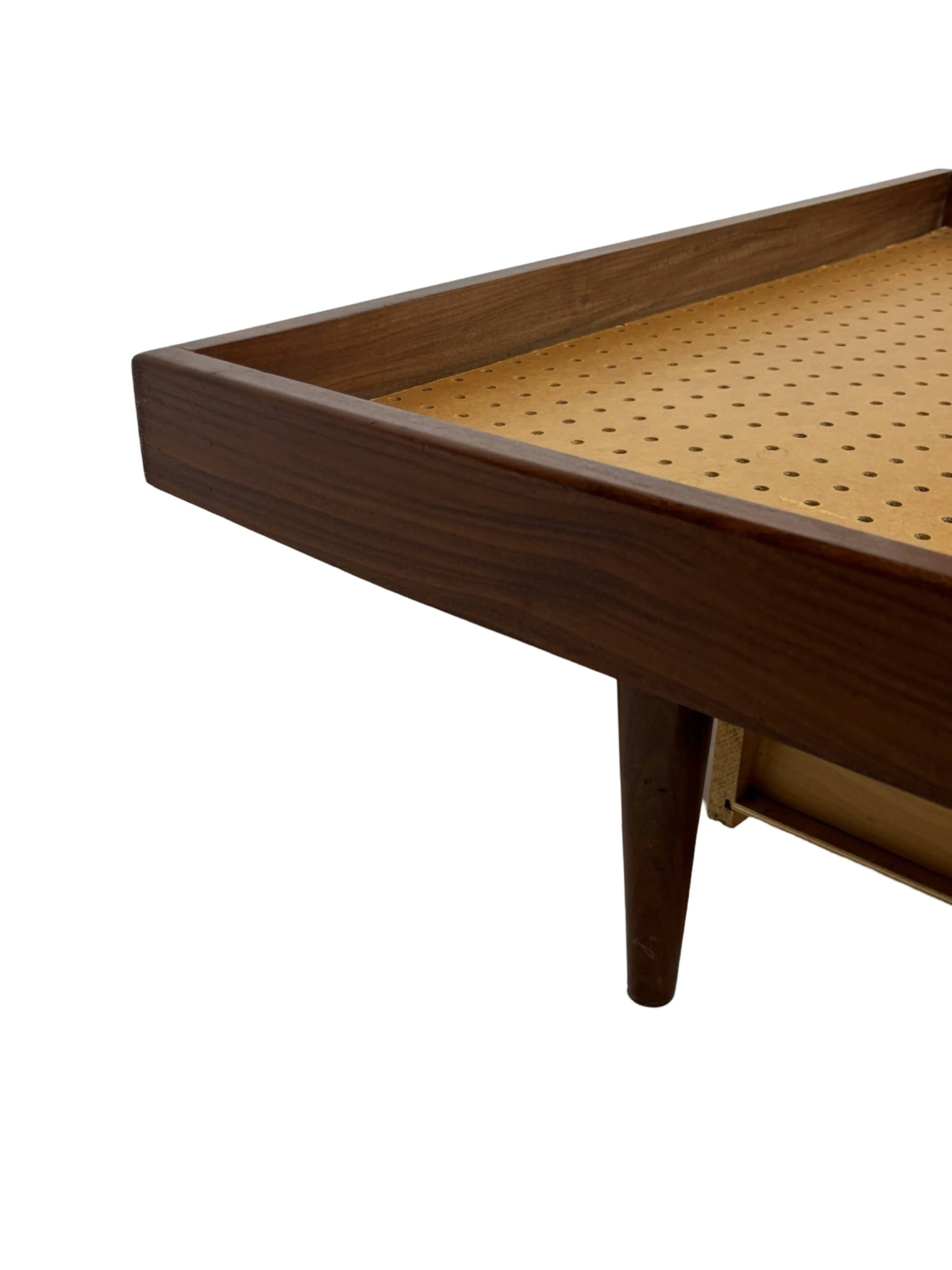 Vintage mid century daybed teak design with drawers