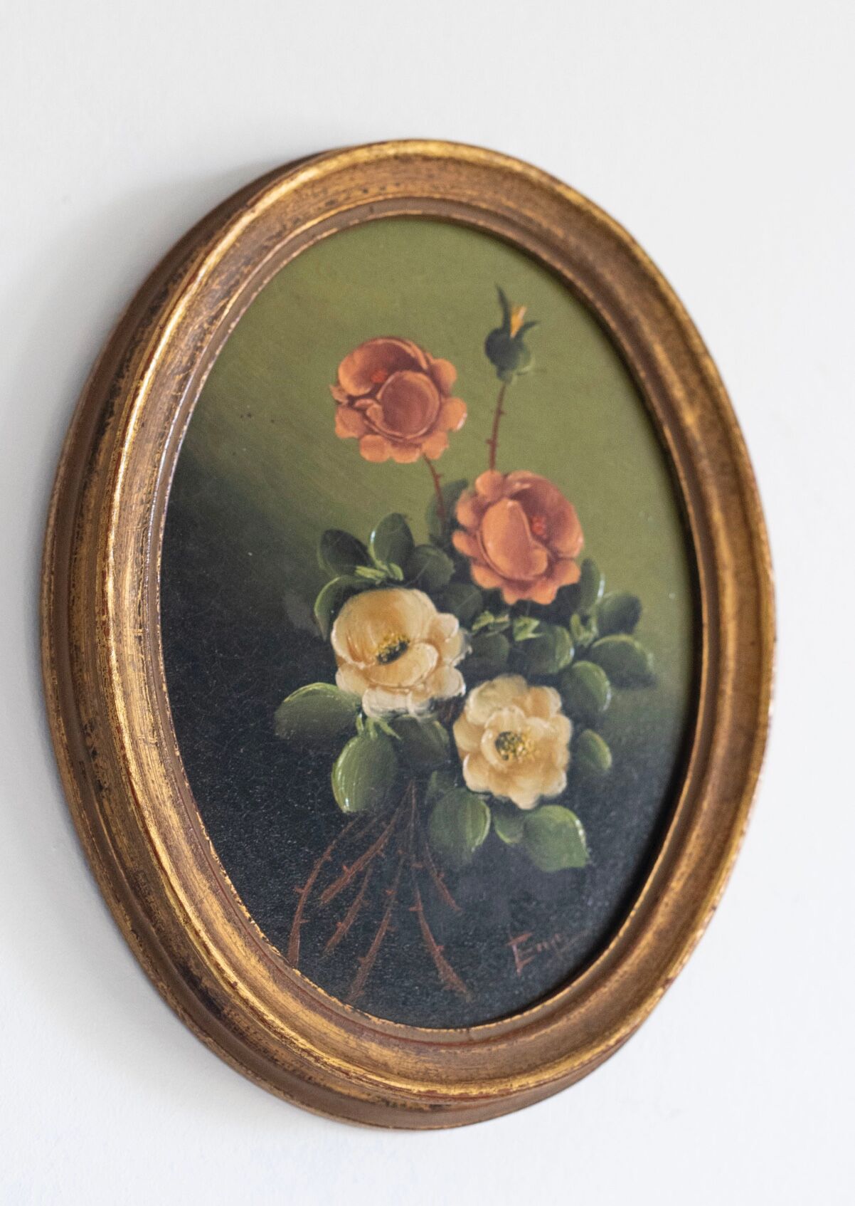 Lot de 3 tableaux bouquet de fleurs