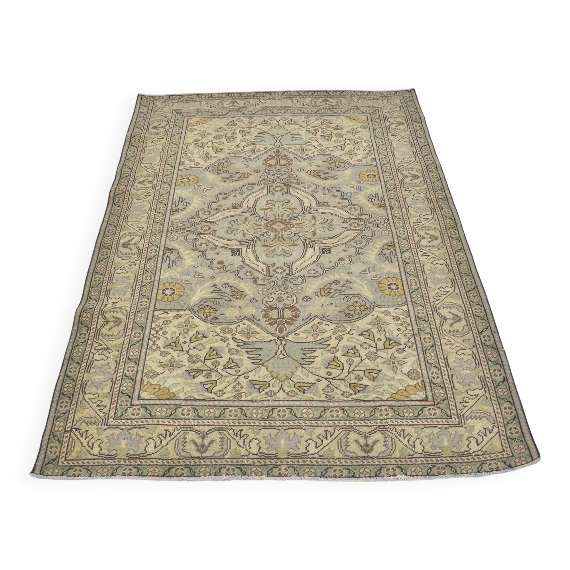 Geometric Anatolian Green Rug sku 1174