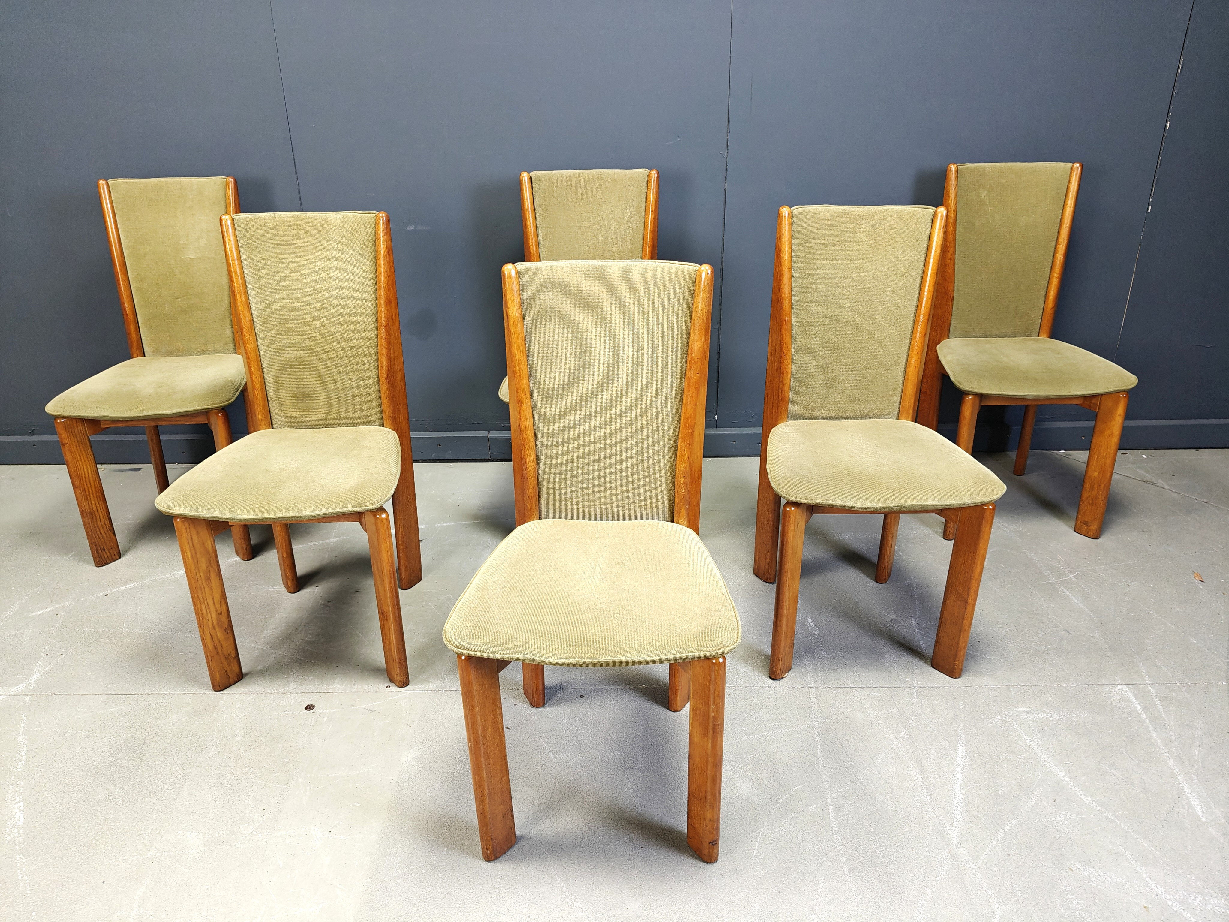 Vintage Danish dining chairs set of 6 - 1970s