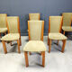 Vintage Danish dining chairs set of 6 - 1970s