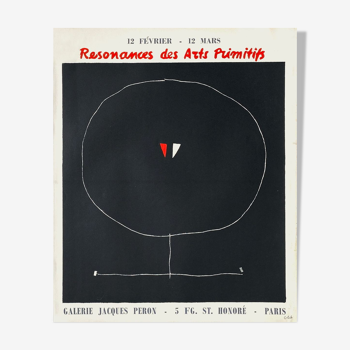 Affiche Thomas Gleb "Résonance des Arts Primitifs" 1960