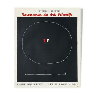 Affiche Thomas Gleb "Résonance des Arts Primitifs" 1960