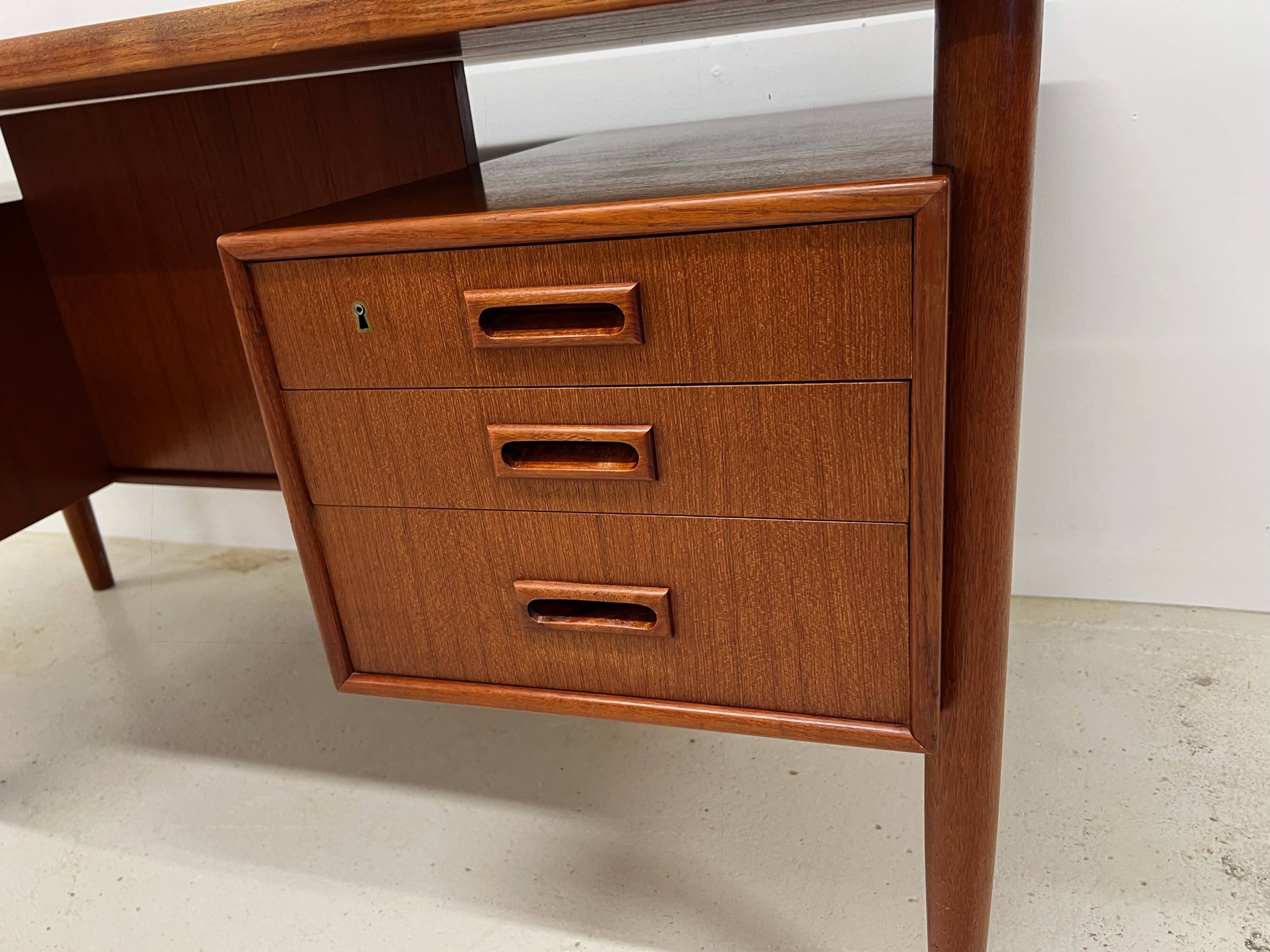 Danish Teak 'Floating-Top' Desk, 1960s.