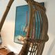 Vintage chair suspended in rattan
