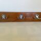 Wooden wall coat rack 3 hooks