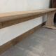 Raw wooden bench