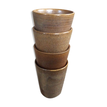 Série de 4 tasses en grès Digoin