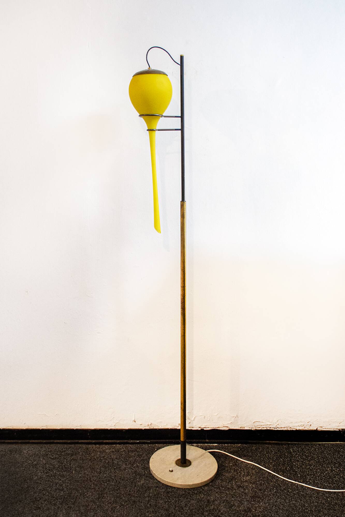 Vintage Italian Yellow Lamp from Stilnovo, 1950s