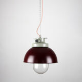 Vintage burgundy big industrial hanging light from TEP