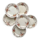 6 polychrome ironstone dinner plates "Wentworth" by Emile Bourgeois