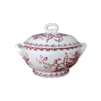 Soupière en porcelaine de Gien modèle cactus