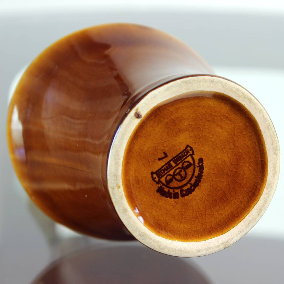 Brown Ceramic Vase By Ditmar Urbach, Czechoslovakia 1960s