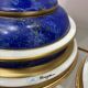 Giulia Mangani Table Lamps — Cobalt Porcelain & Brass, Pair 1990s