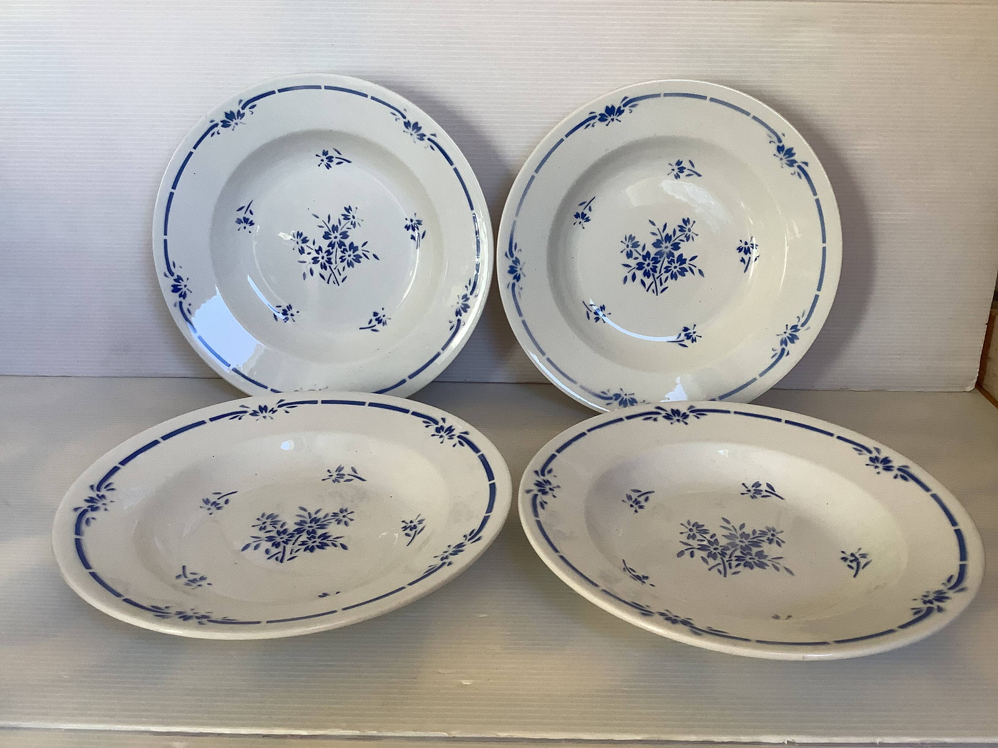 Four old Juan Moulin des Loups plates