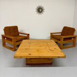 Pine coffee table "Kvadrat" design Wilhelmsson Andersson and Söner