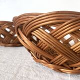 Vintage woven wicker baskets