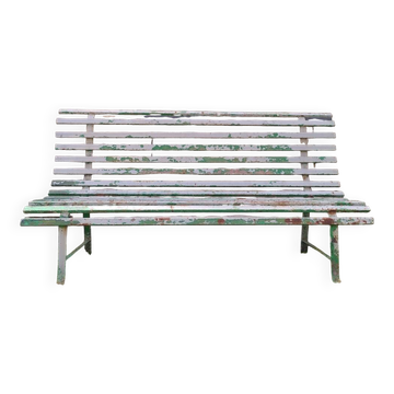 Old metal garden bench