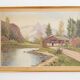 Painting „The Chalet at the Mountain Stream”, Scandinavian design, 1970s