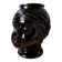 Vase ou cache pot tête de Maure en verre 1970