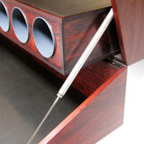 Danish rosewood wall-mounted bar by Erik Buch for Dyrlund
