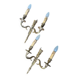 Pair of Louis XVI style bronze wall sconces – 2 arms