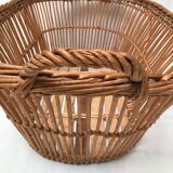 Old oval wicker basket