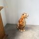 XL Italian ceramic leopard sculpture statue 1970