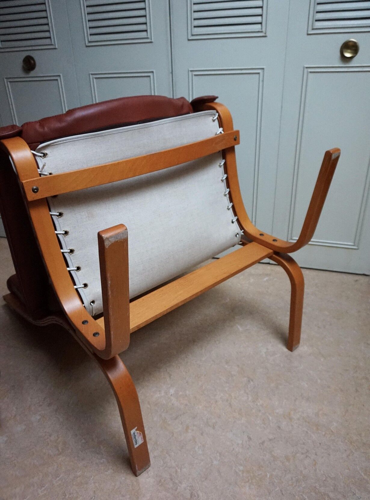 Fauteuil en cuir par Ingmar Relling pour Westnofa, Norvège, années 1970
