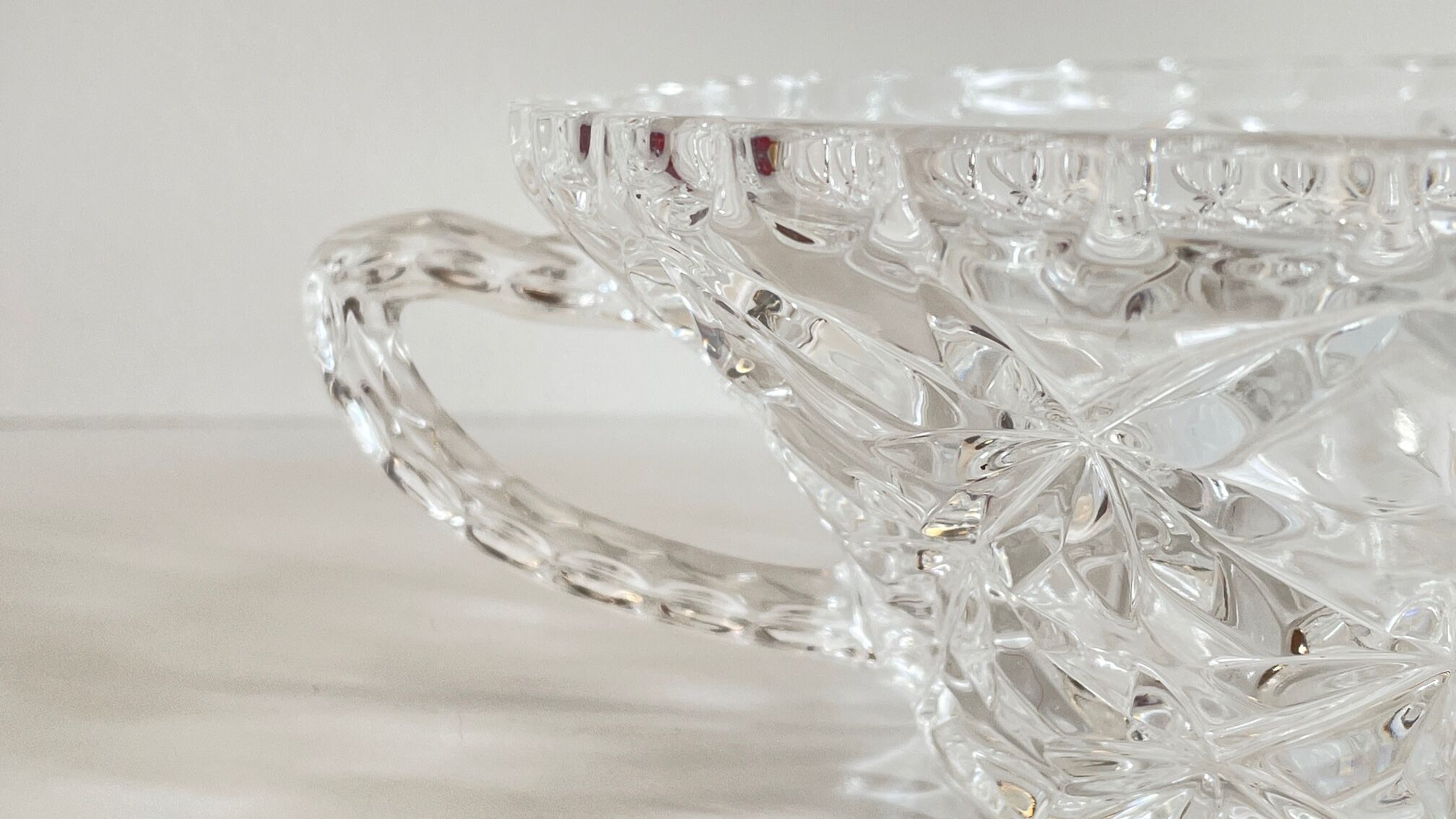 Saladier cristal ciselé vintage