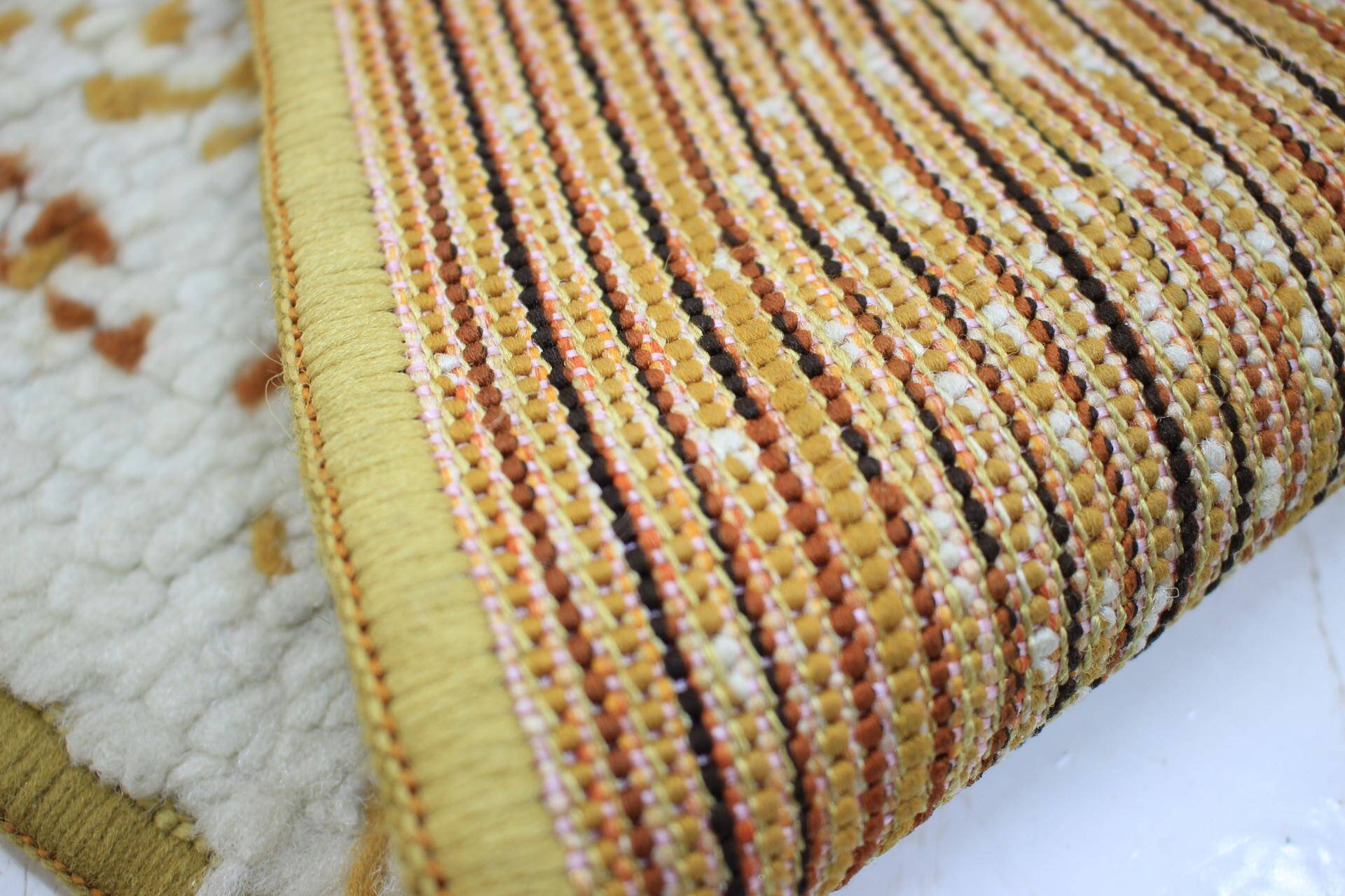 Set of three retro design red carpets, 1980s