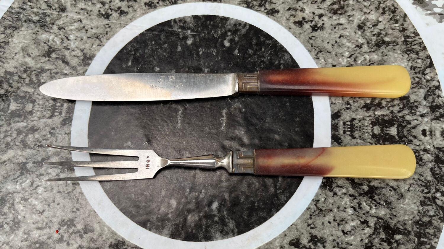 Set of 6 JP stainless steel cake cutlery