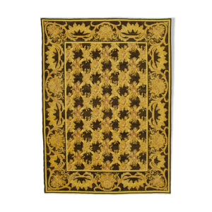 tapis persan surteint tissé à la main 273 cm x 372 cm tapis en laine jaune