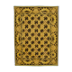 Handwoven Persian Overdyed 273 cm x 372 cm Yellow Wool Carpet