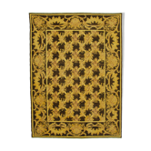 Handwoven Persian Overdyed 273 cm x 372 cm Yellow Wool Carpet