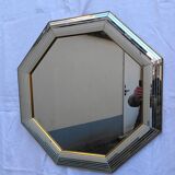 Belgian octagonal mirror "Deknudt Mirrors" from the 80s