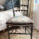 Antique chair napoleon III tapestry and painted wood